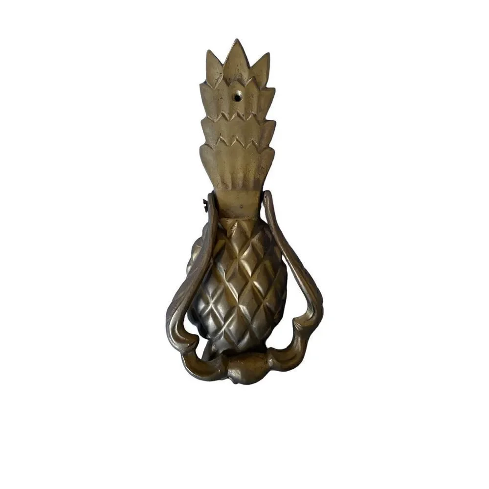 Brass solid pineapple door knocker, 7 x 3